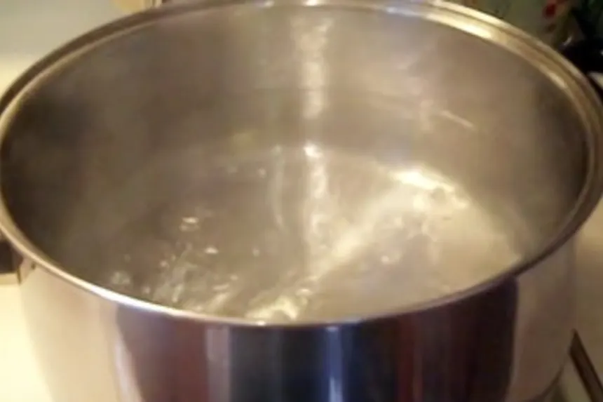 low quality picture of water boiling