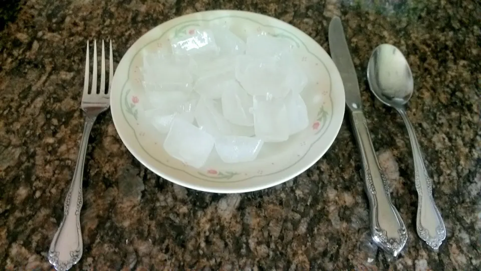 ice served on a plate